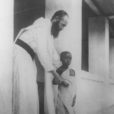 P. Franziskus Leuthner OSB um 1904/5 in der Missionsstation Peramiho/Deutsch-Ostafrika (Quelle: Archiv Beuron)